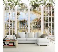 HYMZHL Papel pintado panorámico Lagos decoración de pared para niños habitación salón póster moderno sala estar dormitorio TV Fondo 430cm×300cm (ancho x alto)