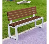 Hynbdes Banco de Jardín for Exterior, Banco con Respaldo, Marco de Metal, Tratamiento Impermeable, for Porche, Parque, Patio, Sin Miedo al Viento ni al Sol -40x150x85cm
