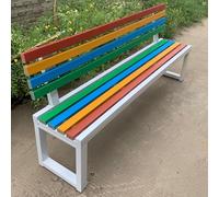 Hynbdes Banco de Jardín for Exterior, Banco con Respaldo, Marco de Metal, Tratamiento Impermeable, for Porche, Parque, Patio, Sin Miedo al Viento ni al Sol -40x150x85cm