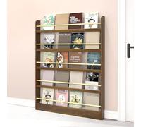 Hynbdes Estantería Estrecha de Madera Maciza,Libros Organizadores De Almacenamiento Detrás De La Puerta,Librería Vertical Delgada,para Ahorrar Espacio, para Dormitorio, Sala de Estar y Oficina