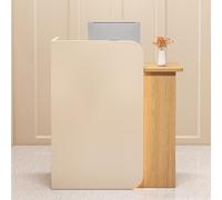 Hynbdes Moderno y Hermoso Gabinete de cajero para recepción, con iluminación Ambiental LED y cajones con Cerradura，Mostrador de Recepción para Oficina，Apto para supermercados, Salones, oficinas