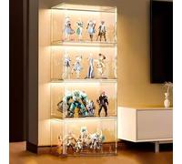 Hynbdes Vetrina acrilica, vetrina di Figura, contenitore di Grande capacità di progettazione Della Porta del，Flip-Top del Governo di Curio facile installare.