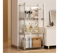 Hynbdes Vetrina acrilica, vetrina di Figura, contenitore di Grande capacità di progettazione Della Porta del，Flip-Top del Governo di Curio facile installare.