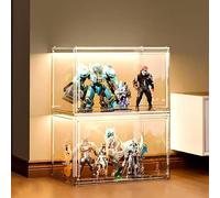 Hynbdes Vetrina acrilica, vetrina di Figura, contenitore di Grande capacità di progettazione Della Porta del，Flip-Top del Governo di Curio facile installare.