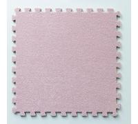 HynJGih 9 Uds. Alfombrillas Cortas de Espuma de Felpa for Rompecabezas, alfombras de Azulejos de Espuma entrelazadas Antideslizantes Suaves, alfombras de Interior(Pink)