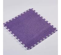 HynJGih 9 Uds. Alfombrillas Cortas de Espuma de Felpa for Rompecabezas, alfombras de Azulejos de Espuma entrelazadas Antideslizantes Suaves, alfombras de Interior(Purple)