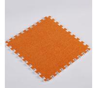 HynJGih 9 Uds. Alfombrillas Cortas de Espuma de Felpa for Rompecabezas, alfombras de Azulejos de Espuma entrelazadas Antideslizantes Suaves, alfombras de Interior(Orange)