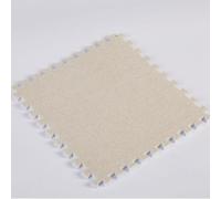 HynJGih 9 Uds. Alfombrillas Cortas de Espuma de Felpa for Rompecabezas, alfombras de Azulejos de Espuma entrelazadas Antideslizantes Suaves, alfombras de Interior(Beige)