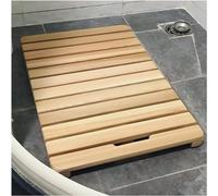 HynJGih Alfombra de baño de Ducha de Madera con pies de Goma Antideslizantes, diseño de Empalme de Listones, Tablero de Drenaje Calado, Alfombrilla for Suelo, tamaño Personalizado(50x100cm)