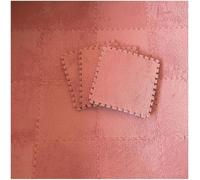 HynJGih Alfombra De Escalada Suave Antideslizante, Alfombra Cuadrada De Espuma De Felpa, Alfombra De Piso De Rompecabezas Entrelazada DIY, 18 Piezas(Red Bean Paste)