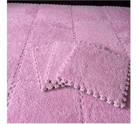 HynJGih Alfombra De Escalada Suave Antideslizante, Alfombra Cuadrada De Espuma De Felpa, Alfombra De Piso De Rompecabezas Entrelazada DIY, 18 Piezas(Pink)