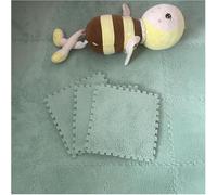 HynJGih Alfombra De Escalada Suave Antideslizante, Alfombra Cuadrada De Espuma De Felpa, Alfombra De Piso De Rompecabezas Entrelazada DIY, 18 Piezas(Mint Green)