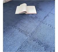HynJGih Alfombra De Escalada Suave Antideslizante, Alfombra Cuadrada De Espuma De Felpa, Alfombra De Piso De Rompecabezas Entrelazada DIY, 18 Piezas(Navy Blue)