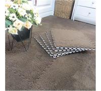 HynJGih Alfombra De Escalada Suave Antideslizante, Alfombra Cuadrada De Espuma De Felpa, Alfombra De Piso De Rompecabezas Entrelazada DIY, 18 Piezas(Dark Gray)