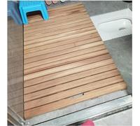 HynJGih Alfombra de Madera for Ducha y baño, Listones Antideslizantes, Almohadilla for pies empalmada, Tablero de Drenaje for baño, balcón, Cocina, Pedal de Cubierta, tamaño Personalizado(60x80cm)