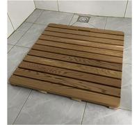 HynJGih Alfombra de Madera for Ducha y baño, tapete for Suelo de baño, Listones de Empalme, Almohadilla for pies, Tablero de Drenaje Calado Antideslizante, tamaño Personalizado(40x40cm)