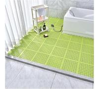 HynJGih Alfombrilla Antideslizante de Drenaje, Alfombrilla for Suelo de baño, Alfombrilla de Drenaje rápido con Empalme de TPE for Piscina, balcón, Lavado de Coches(Green-1,30pcs)