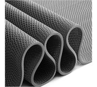 HynJGih Alfombrilla Antideslizante for Drenaje de baño, Alfombrilla de Goma for pies de Drenaje ahuecada de PVC, Alfombra for Zona húmeda(Grigio,1.2x2m)