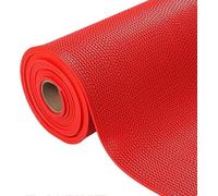 HynJGih Alfombrilla de baño Antideslizante de PVC Rojo con Drenaje for Puerta Hueca for Piscina, Garaje, Ducha, 5 mm de Grosor(120cmx500cm)