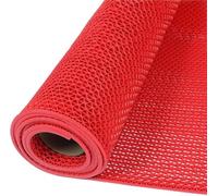 HynJGih Alfombrilla de Drenaje de PVC Antideslizante for Suelos húmedos, Felpudo de 5 mm de Grosor for Piscinas Interiores y Exteriores y baños(Rosso,90cmx500cm)