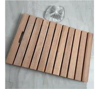 HynJGih Alfombrilla de Madera for Ducha y baño, Almohadilla for pies, Tablero de Drenaje for baño, Alfombrilla Antideslizante for bañera, Pedal de Suelo, tamaño Personalizado(60x60cm)