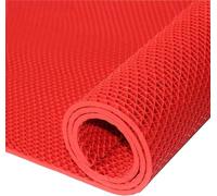 HynJGih Alfombrillas comerciales for áreas húmedas, Alfombrilla de PVC Antideslizante con Drenaje, Alfombrilla Hueca for Puerta de baño for Piscinas Interiores y Exteriores(Rosso,90cmx300cm)