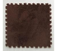 HynJGih Baldosas de Espuma de retales de Felpa Gruesa, Alfombra entrelazada Cuadrada Antideslizante, cortable, Adecuada for Sala de Estar y Dormitorio(Dark Curry,10pcs)