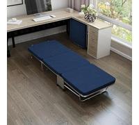HynJGih Cama Plegable, Cama Individual, Cama Plegable portátil con colchón viscoelástico y Ruedas.(BLU,180x70x24cm)
