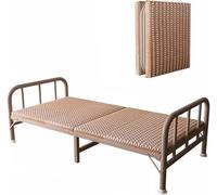 HynJGih Cama Plegable con cabecero, Estructura de Acero Engrosado, Camas Plegables for Adultos, cómodas y Transpirables.(185x70x53cm)