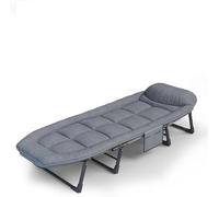 HynJGih Cama Plegable con colchón for Adultos. Estructura de Acero Resistente con Bolsillos Laterales. Ajustes de 6 Posiciones.(180 * 60 * 35cm)