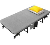 HynJGih Cama Plegable for Invitados con colchón de Espuma, sofá Cama Individual portátil for Adultos con Ruedas, Cama Plegable(190x60x27cm)