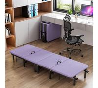 HynJGih Cama Plegable portátil for Adultos con colchón y Estructura de Metal, Ideal for Acampar con Ruedas y Ahorra Espacio.(Grigio,184 * 60 * 22cm)