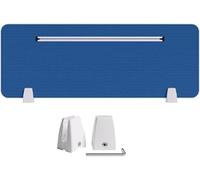 HynJGih Divisor de privacidad for Escritorio, Panel acústico extraíble con 2 Clips for oficinas, bibliotecas, aulas y bibliotecas.(Blue-b,30X60CM)