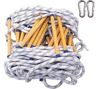 HynJGih Escalera de cuerda de escape de incendios, escalera que sube suave Non-SlipNylon suave resistente al fuego(15m)