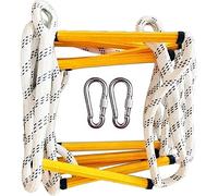 HynJGih Escalera de cuerda Escalera de escape de incendios de emergencia con ganchos Rápido de desplegar Fácil de usar/almacenar Reutilizable(3m)