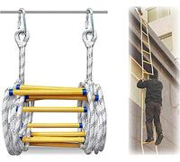 HynJGih Escalera de cuerda multifuncional Escalera de rescate incombustible Escalera de escape de incendios for emergencias(18m)