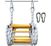 HynJGih Escalera de escape de incendios Escalera de cuerda de seguridad Resistente al fuego Suave Ligera y reutilizable, rápida de implementar, fácil de usar(15m)