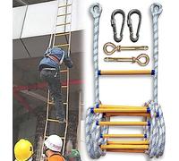 HynJGih Escaleras de cuerda blanda Escalera de incendios, escalera de rescate de emergencia, fácil de almacenar y escalera de escape de incendios reutilizable(15m)