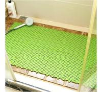 HynJGih Estera Antideslizante de Drenaje, Estera de retales for baño DIY, Alfombra for área húmeda, Estera Calada for el Piso(Green,10pcs)