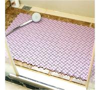 HynJGih Estera Antideslizante de Drenaje, Estera de retales for baño DIY, Alfombra for área húmeda, Estera Calada for el Piso(Purple,4pcs)