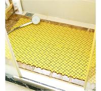 HynJGih Estera Antideslizante de Drenaje, Estera de retales for baño DIY, Alfombra for área húmeda, Estera Calada for el Piso(Giallo,16pcs)