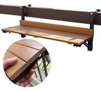 HynJGih For jardín, balcón, terraza, Mesa de Bar al Aire Libre, Mesa Auxiliar for terraza, Mesa de Comedor Colgante for balcón, Mesa Plegable de Pared(Wood Color)