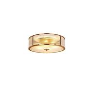 HynJGih Lámpara de techo de cobre simple Luz de lujo de lujo Sala de almacenamiento Lámpara de almacenamiento Aisle Corredor Hall Lámpara de cristal redonda DIRIGIÓ Luz(45cm)