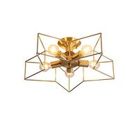 HynJGih Lámpara de techo nórdica de cobre personalidad creativa iluminación de arte lámpara de dormitorio simple lámparas de estrella de restaurante 2019 nuevo(S)