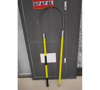 HynJGih Lightweight Insulated Electrical Safety Life-Saving Pole，Yellow Non-Conductive Body Rescue Hook