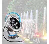 HynJGih Luces LED azules for fuentes, luces LED subacuáticas for piscinas, luces impermeables for piscinas de jardín al aire libre, focos subacuáticos(18W(12v))