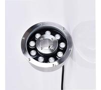 HynJGih Luz de fuente subacuática con anillo RGB, luz LED impermeable que cambia de color, foco de paisaje sumergible(6W(12V))