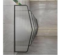 HynJGih Mampara de baño con mampara de privacidad for urinarios, Panel de Vidrio Templado y Marco de Acero Inoxidable. Mampara de baño con mampara de Pared.(Nero)