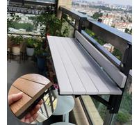 HynJGih Mesa Colgante de balcón for barandilla,Mesa de Bar al Aire Libre,Mesa Plegable for barandilla de alféizar de Ventana(Bianco)