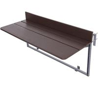 HynJGih Mesa Colgante for balcón, Mesa de Bar for balcón con barandilla, Mesa Auxiliar for Patio al Aire Libre, Altura Ajustable, Ahorro de Espacio(100x37cm)